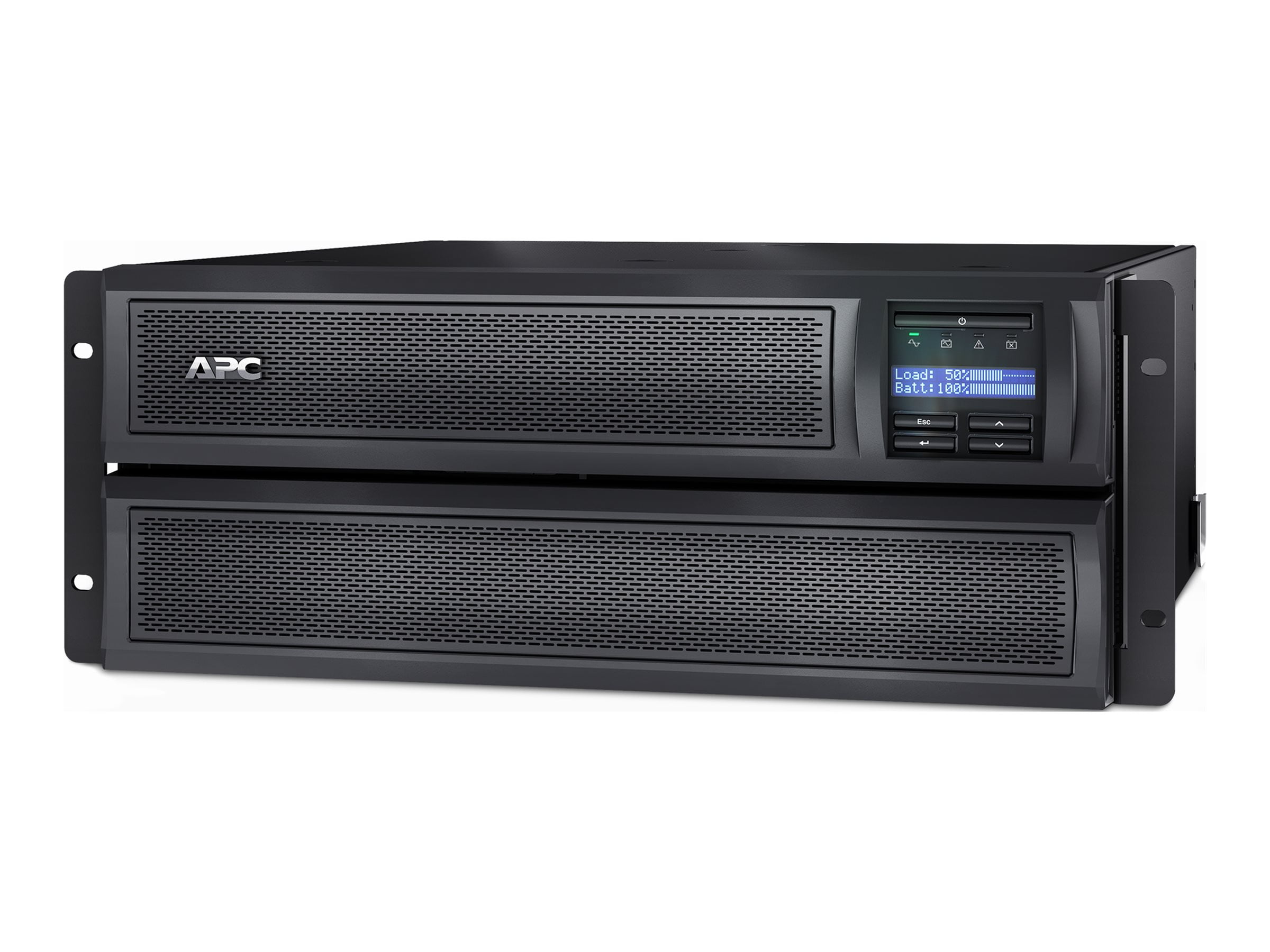 APC Smart-UPS X 3000 Rack/Tower LCD - UPS (rack-mountable / external) - AC 208/230 V - 2700 Watt - 3000 VA - 1-phase - Ethernet 10/100, RS-232, USB - output connectors: 12 - 4U - black - APC Take-Back - with APC UPS Network Management Card AP9631