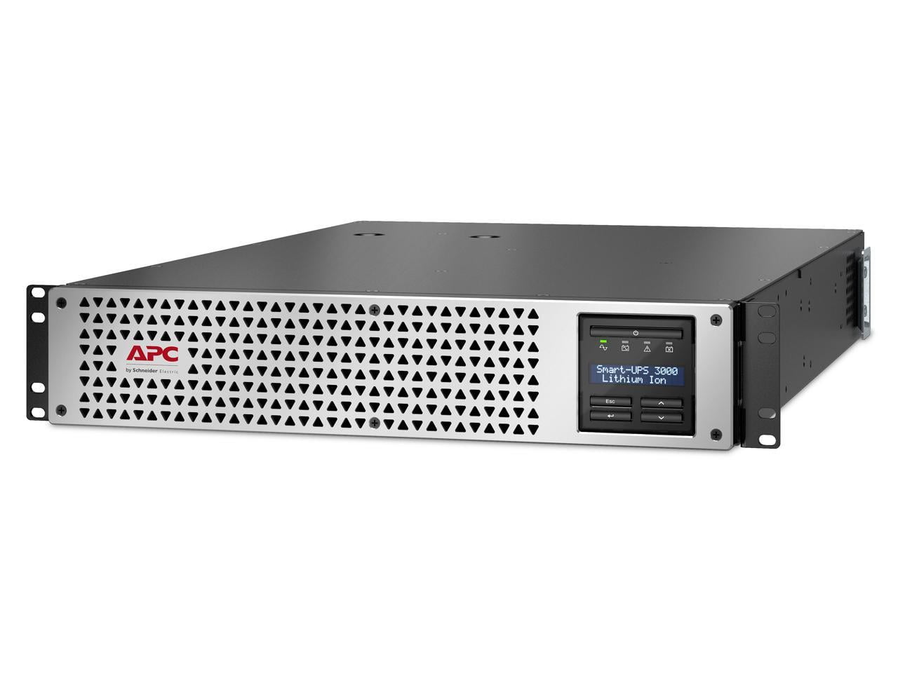 APC by Schneider Electric Smart-UPS, Lithium-Ion, 3000VA, 120V with SmartConnect Port - 2U Rack-mountable - 2 Hour Recharge - 120 V, 125 V Input - 120 V AC Output - Sine Wave - 2 x NEMA 5-20R, 6 x