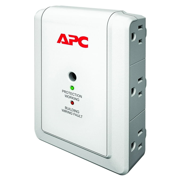 Essential SurgeArrest Surge Protector, Bridge Design, 6 AC Outlets/4 USB Ports, 6 ft Cord, 1,080 J, White