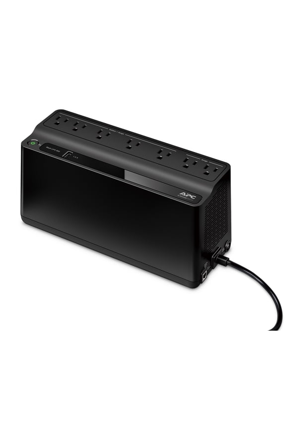 UPS 600VA, 330W Battery Backup Power Supply & Surge Protector with USB Charger, BN600U1 (Black), 7 Outlets