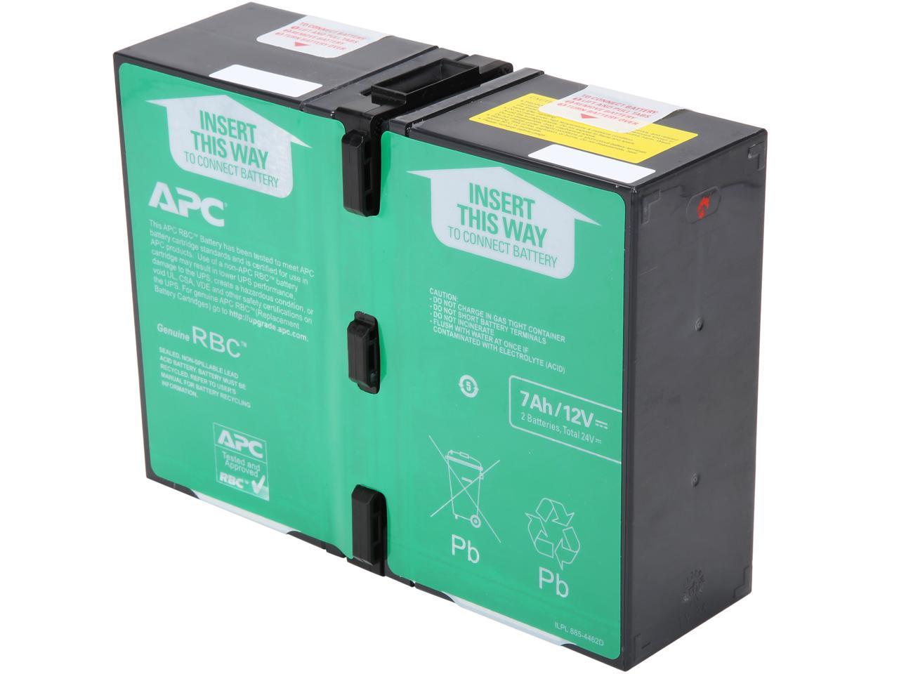 APC UPS Battery Replacement for APC UPS Model BR1000G, BX1350M, BN1350G, BR900GI, BX1000G, BX1300G, SMT750RM2U, SMT750RM2UC, SMT750RM2UNC, and select others (APCRBC123) - image 1 of 2