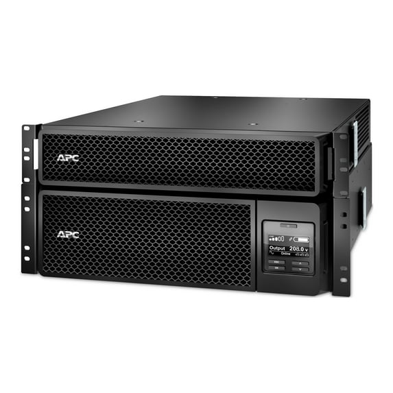 APC Smart-UPS SRT 5000VA RM - UPS (rack-mountable) - AC 208 V - 4800 Watt - 5000 VA - 1-phase - Ethernet 10/100, USB - output connectors: 16 - 5U - 19" - 10 ft cord - black - APC Take-Back - with 208V to 120V Step-Down Transformer - for P/N: SRT192RMBP, SRT192RMBPUS