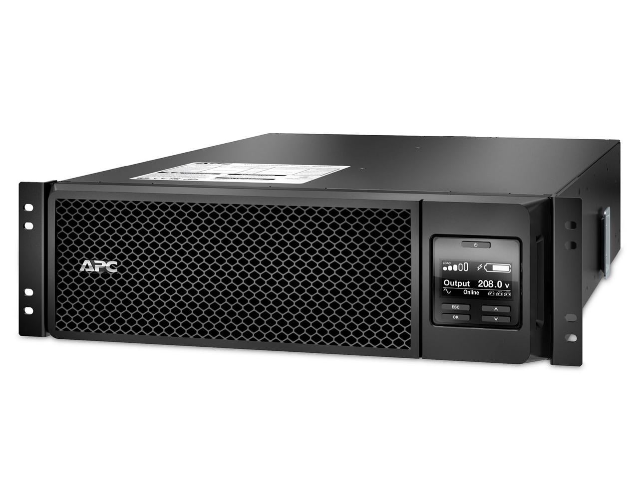 APC by Schneider Electric Smart-UPS SRT 5000VA RM 208V - 3U Tower/Rack Convertible - 1.50 Hour Recharge - 4.40 Minute Stand-by - 230 V AC Input - 230 V AC Output - 2 x NEMA L6-20R, 2 x NEMA L6-30R - T