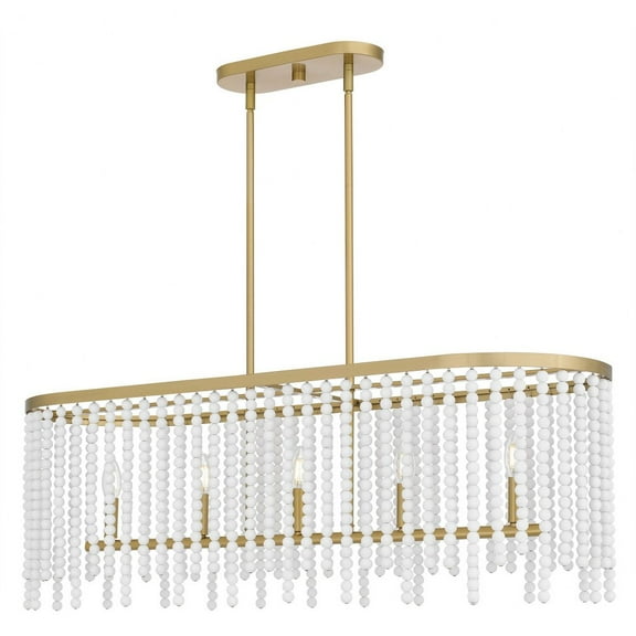 Quoizel Lighting - Apelle - 5 Light Linear Chandelier In Glam Style-14.5 Inches