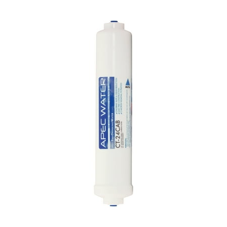 APEC 10" Inline Carbon Pre-Filter with 1/4" Quick Connect For Ultimate Series Countertop Reverse Osmosis Water Filter System (CT-24CAB)