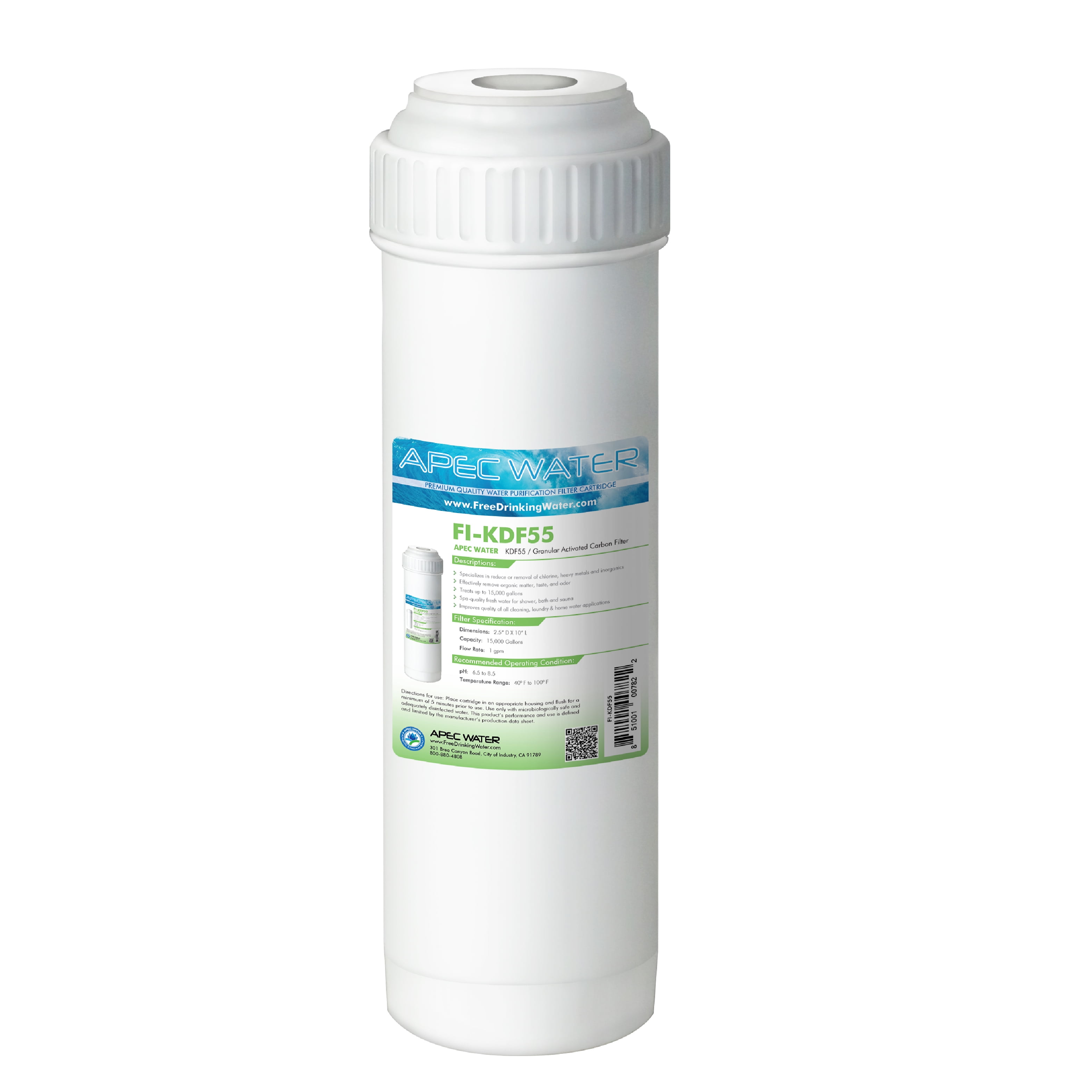 Envig Catalytic Carbon KDF55 Inline Garden Hose Filter with Flexible H