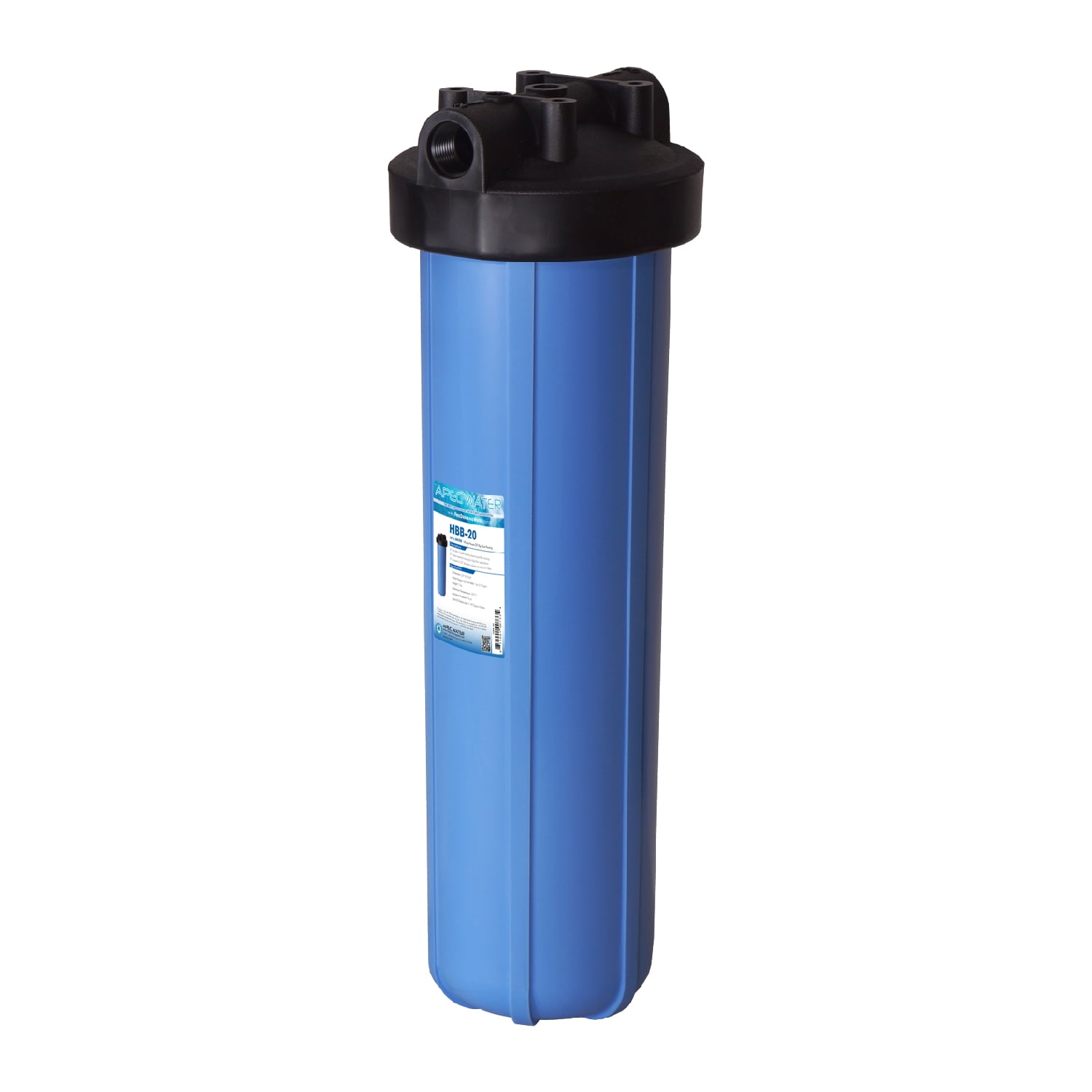 APEC 20'' Big Blue Whole Water Filter Housing 1'' Inlet/Outlet (HBB-20)