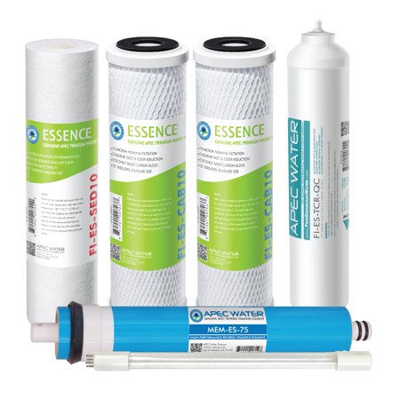 APEC 75 GPD High Capacity Complete Replacement Set for ROES-UV75-SS Reverse Osmosis Water Filter System Stage 1-6 (FILTER-MAX-ESUV-SSV2 )