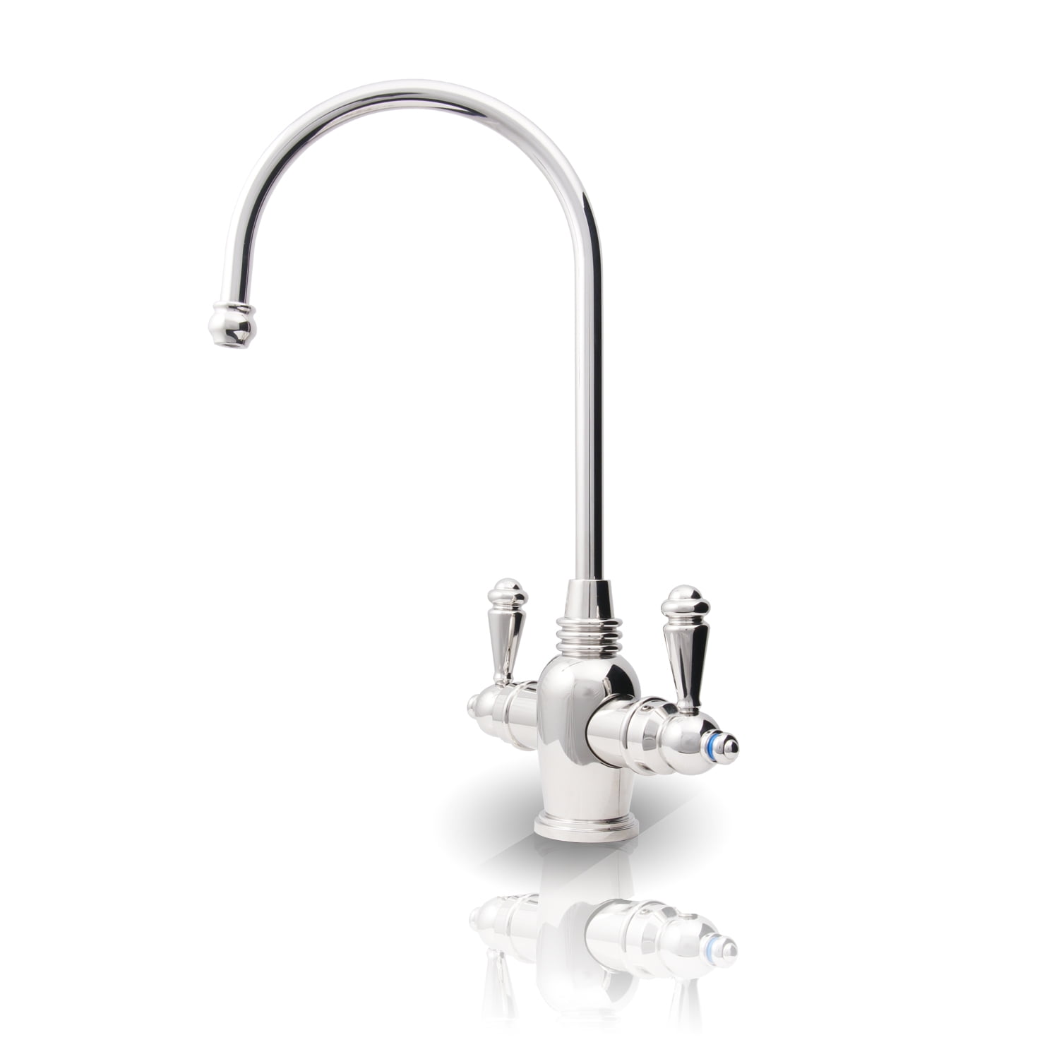 Chrome Dual Handle Hot and Cold Water Dispenser Faucet