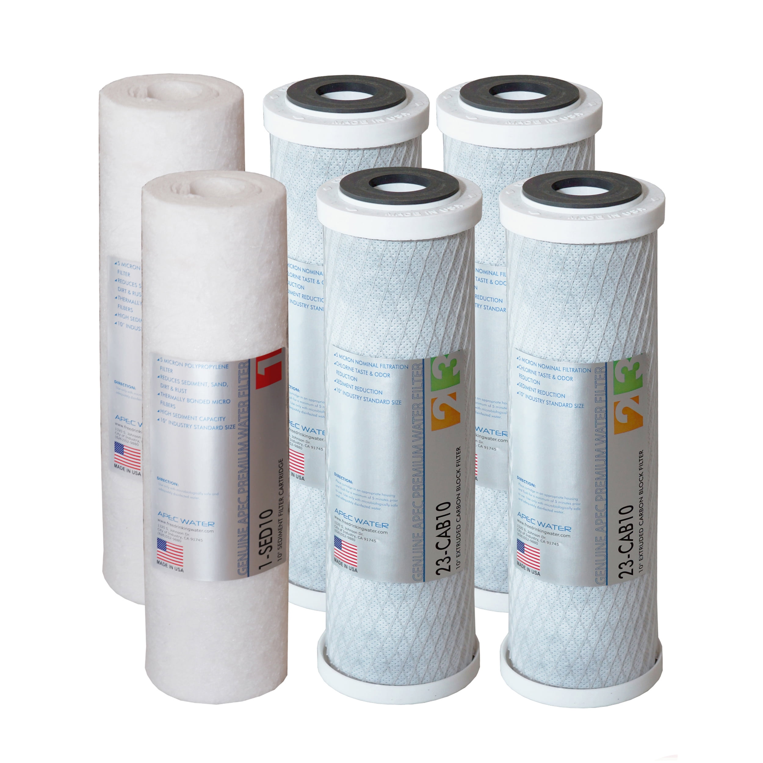 High Capacity 6-Pack Carbon Block Replacement Filters