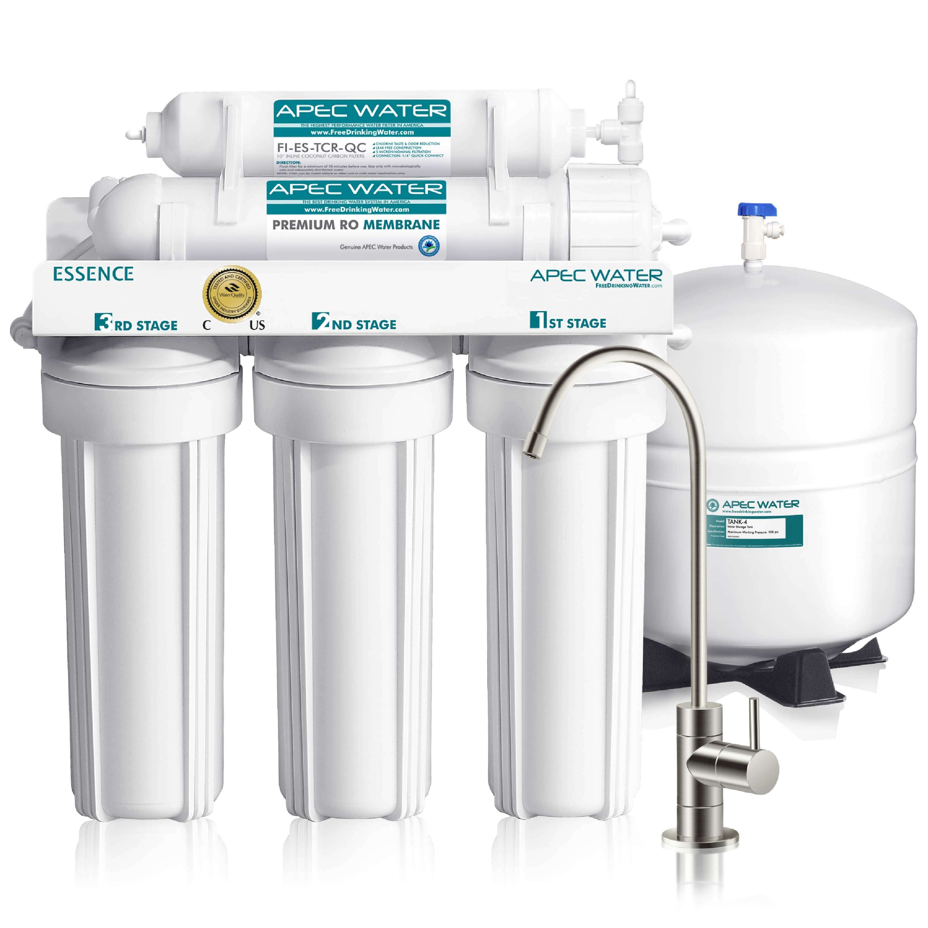 APEC WATER SYSTEMS APEC Ultra Safe Reverse Osmosis Drinking Water Filter System (ESSENCE ROES-50)