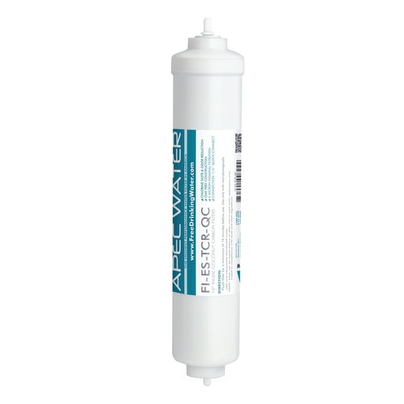 APEC FI-ES-TCR-QC 10" High Capacity Inline Carbon Filter with 1/4" Quick Connect For Undersink Reverse Osmosis Water System Stage-5