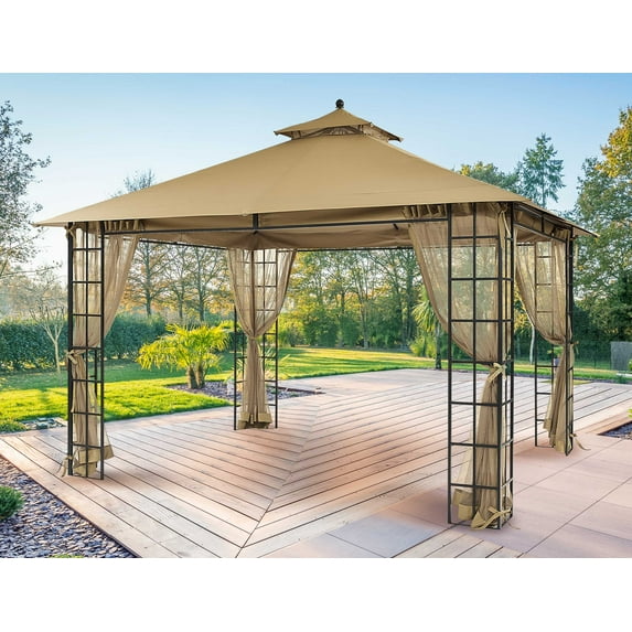 APEX GARDEN Melody II 10' x 12' Gazebo with Mosquito Net