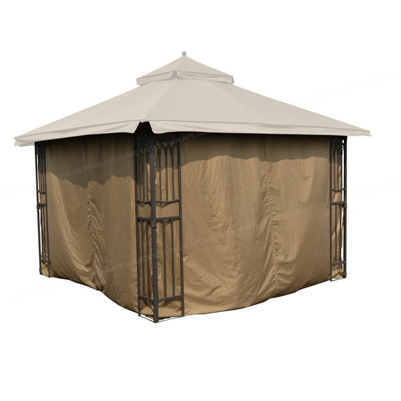 ​APEX GARDEN Privacy Curtain Set for 10' x 10' Gazebo