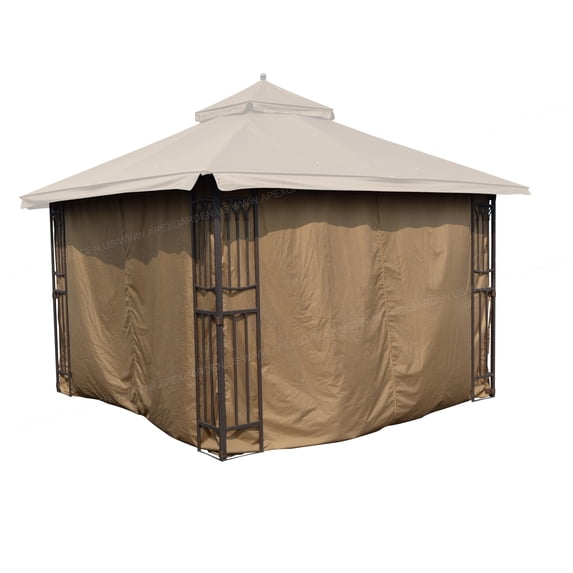 APEX GARDEN Privacy Curtain Set for 10' x 10' Gazebo