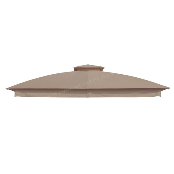 APEX GARDEN Replacement Canopy Top for Garden Treasures 10' x 10' Brown Metal Square Semi-Gazebo Model #L-GZ038PST-F