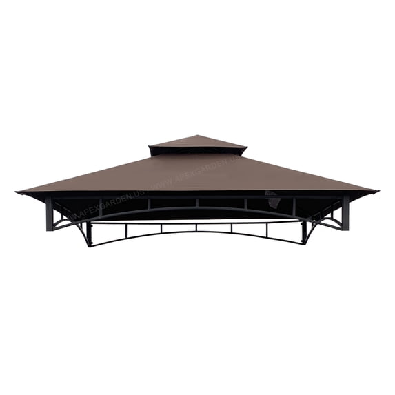 APEX GARDEN Replacement Canopy Top for Hampton Bay Heathermoore Model #L-GG034PST 8 ft. x 5 ft. Grill Gazebo