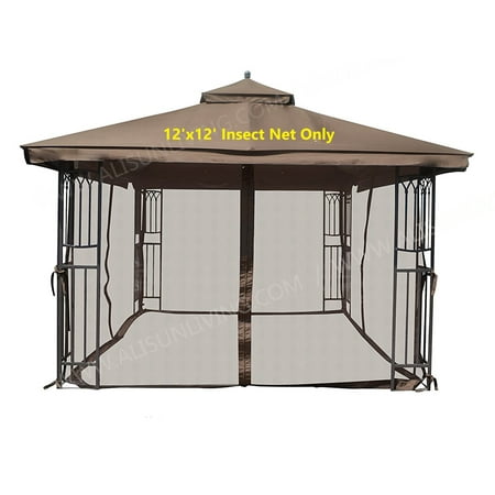 APEX GARDEN Replacement Mosquito Netting for 12' x 12' Gazebo