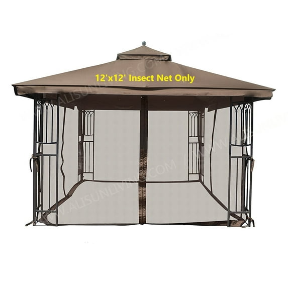 APEX GARDEN Replacement Mosquito Netting for 12' x 12' Gazebo