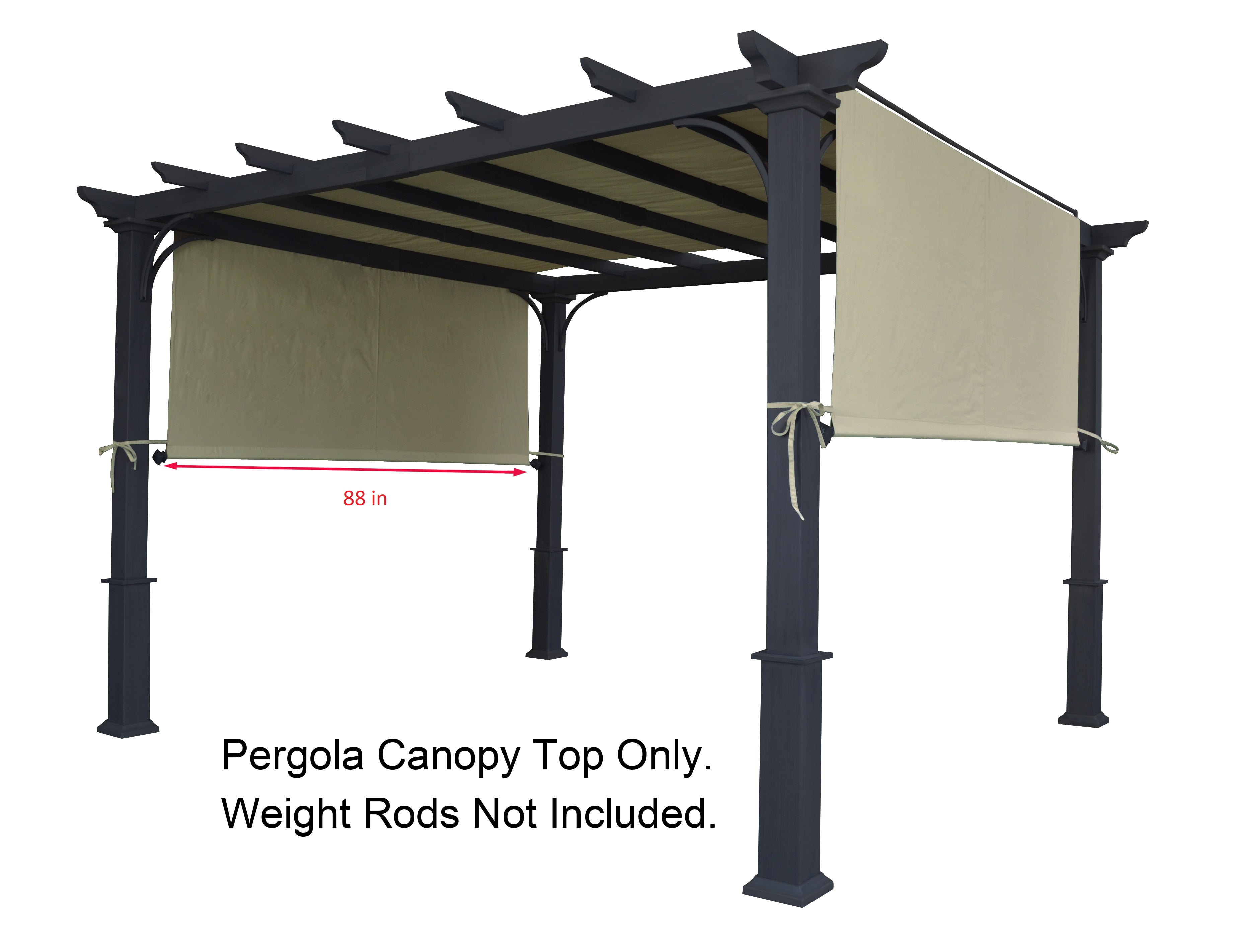 Beige Polyester Replacement Canopy Top for 8' x 10' Pergola