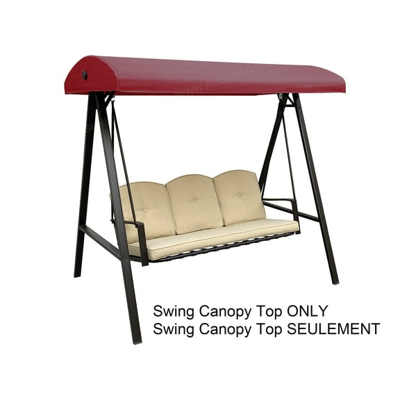 Apex Garden Replacement Canopy Top for Model#GSS00132D Cunningham 3-Seater Patio Swing (Top Only) (Burgundy)