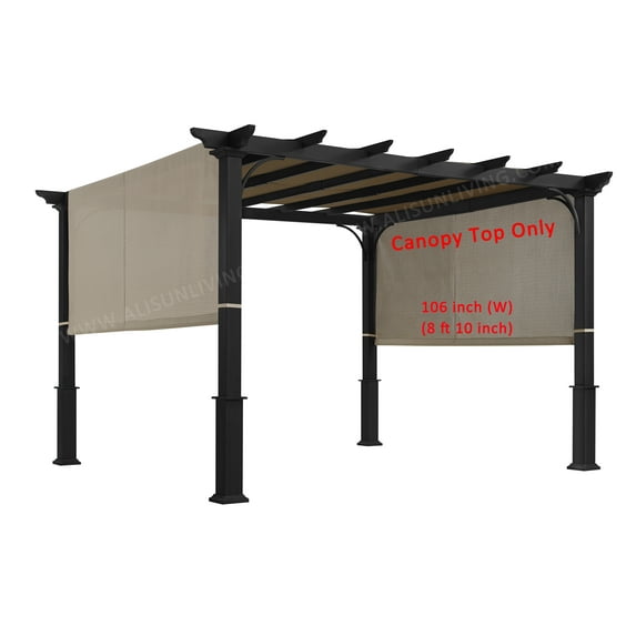 APEX GARDEN Replacement Sling Canopy for 10-ft x 10-ft Pergola (Dimension: 193"L x 106"W)