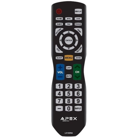 APEX LD100RM Remote Control for LD3249 LD3288 LD3288T LD3288M LD4077 LE4077M