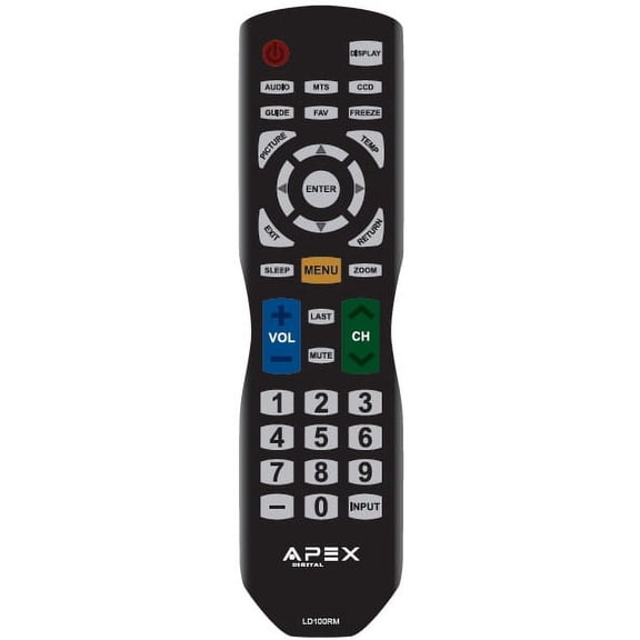 APEX LD100RM Remote Control for LD3249 LD3288 LD3288T LD3288M LD4077 LE4077M