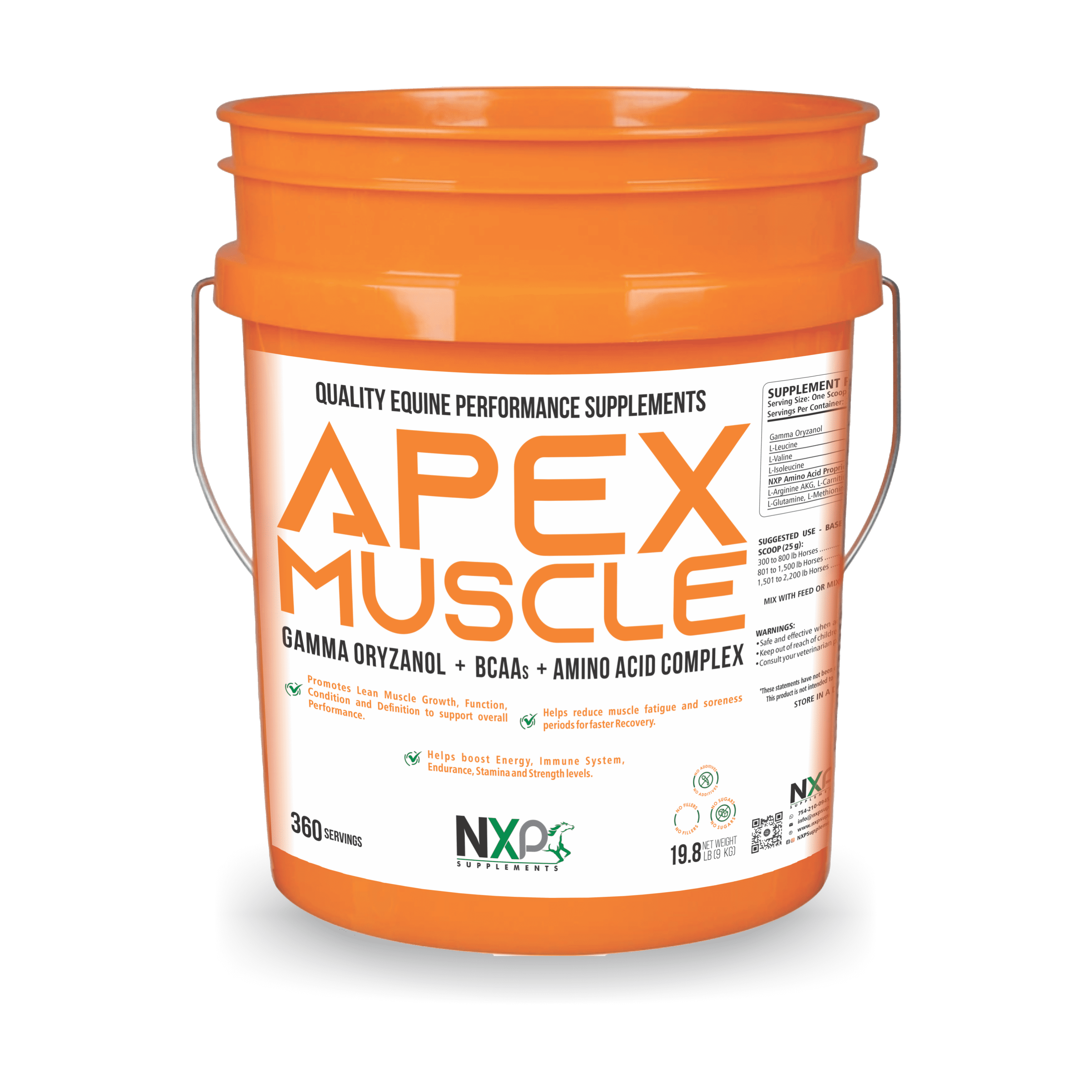 APEX Muscle & Strength Gamma Oryzanol BCAA Amino Acids Horse