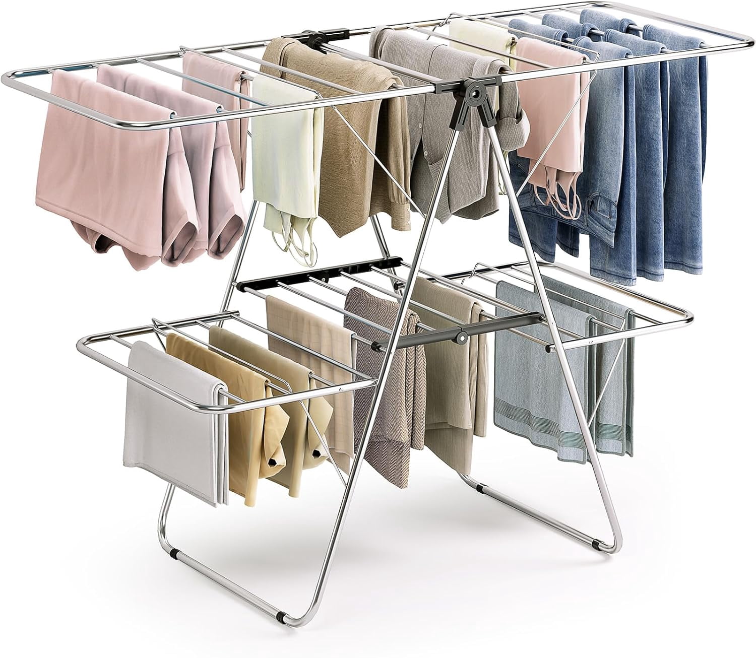 APEXCHASER Clothes Drying Rack, Stainless Steel Drying Rack Clothing ...