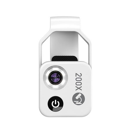 APEXEL 200X Microscope with CPL Lens/LED Light for Phone Camera Lens White