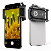 APEXEL 52 X Phone Microscope Lens, Phone Camera Micro Lens with Universal Clip/LED Light/CPL, Mini Pocket Microscope, Phone Lens Attachment Fit for iPhone 16/15/14/13, Samsung, and Most Smartphone