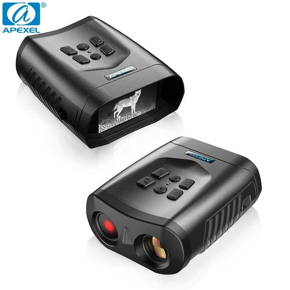 APEXEL Night Vision Binoculars Goggles for Hunting Digital Infrared Binoculars with 32GB Memory Card Large Screen for Day/Night
