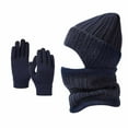 thumbnail image 1 of APEXFWDT 2 in 1 Beanie Hat and Gloves for Men Women Winter Fleece Lined Earflap Skull Cap Neck Warmer Gloves Sports Gift Set, 1 of 2