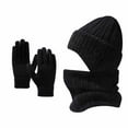 thumbnail image 1 of APEXFWDT 2 in 1 Beanie Hat and Gloves for Men Women Winter Fleece Lined Earflap Skull Cap Neck Warmer Gloves Sports Gift Set, 1 of 2