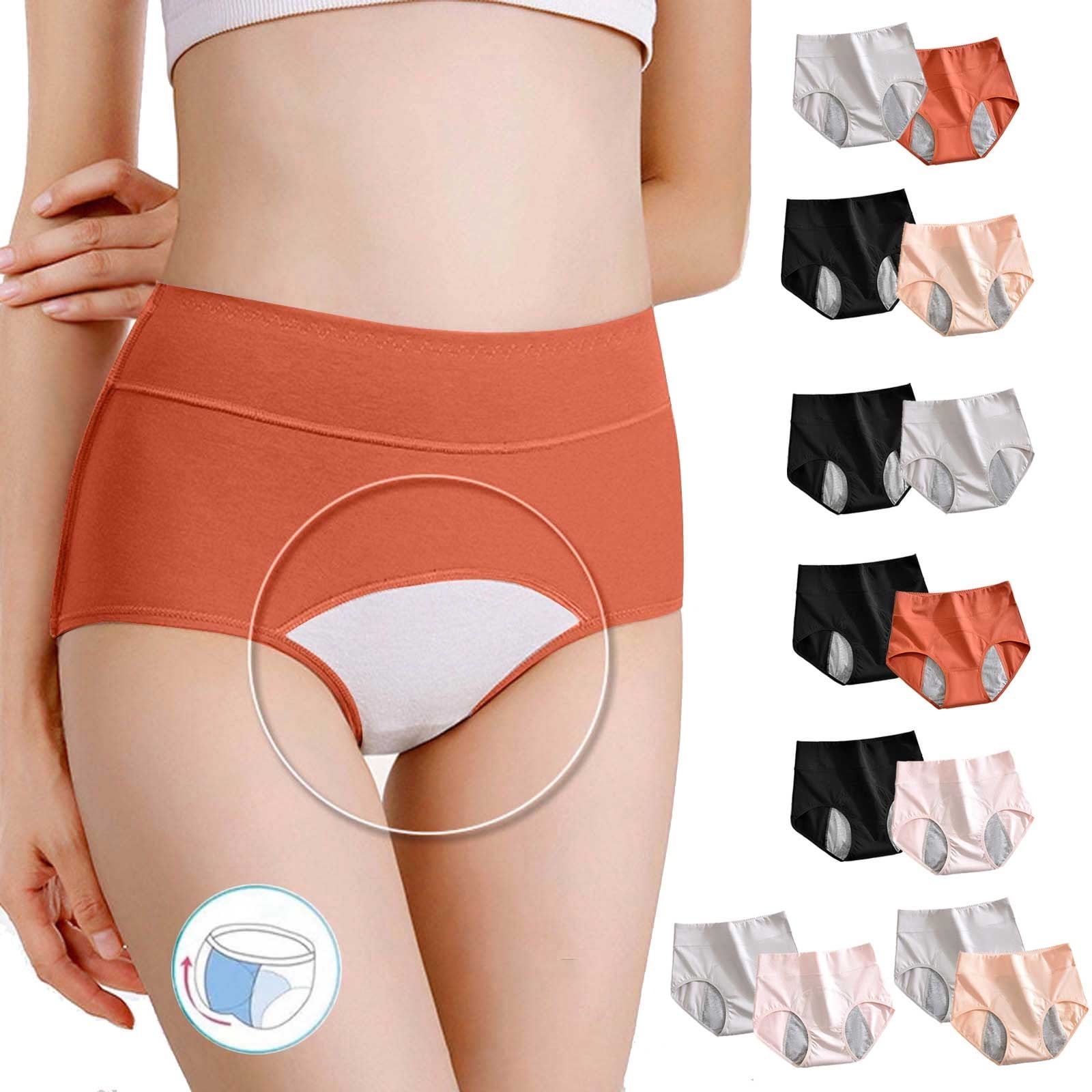 Apexfwdt 2pack Womens Menstrual Period Panties Cotton Leak Proof Underwear Postpartum Protective 9228