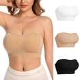 thumbnail image 1 of APEXFWDT 3 Pack Women Tube Tops Bandeau Bra Strapless Seamless Bralettes Stretchy Casual Bra, 1 of 8