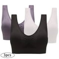 thumbnail image 1 of APEXFWDT 3 Pack Womens Sports Bras, Plus Size Yoga Comfort Seamless Stretchy Sports Bra for Women Wirefree Workout Bra with Pads S-3XL, 1 of 9
