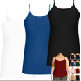 thumbnail image 1 of APEXFWDT 3Pack Women's Plus Size Sleeveless Camisole Scoop Neck Casual Tank Top Soft Solid Color Basic Layering Top for Daily Leisure, 1 of 6