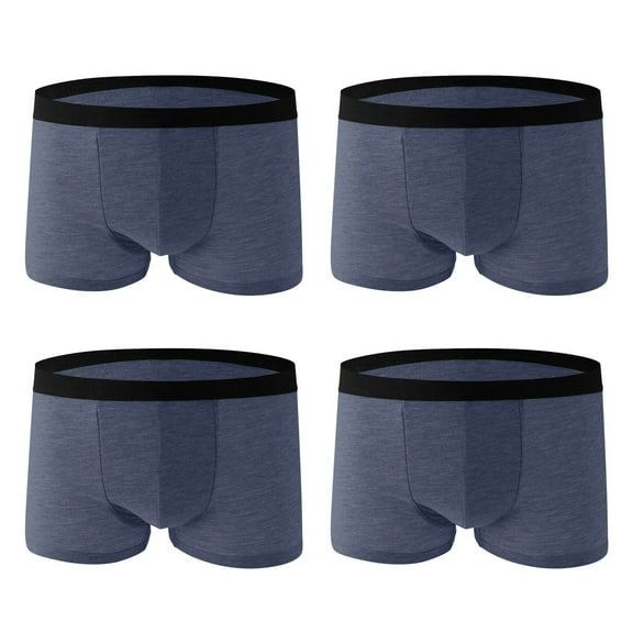 APEXFWDT 4 Pack Men's Plus Size Boxer Briefs L-4XL - Moisture Wicking Underwear Soft Cotton Daily Comfort Multipack