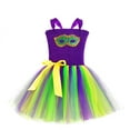 thumbnail image 1 of APEXFWDT Baby Girl Kids Mardi Gras Carnival Dress Toddler Girl Carnival Outfit Cake Smash Tutu Dresses Sleeveless Layered Dress Tulle Tutu Dresses 3-8 Years, 1 of 4