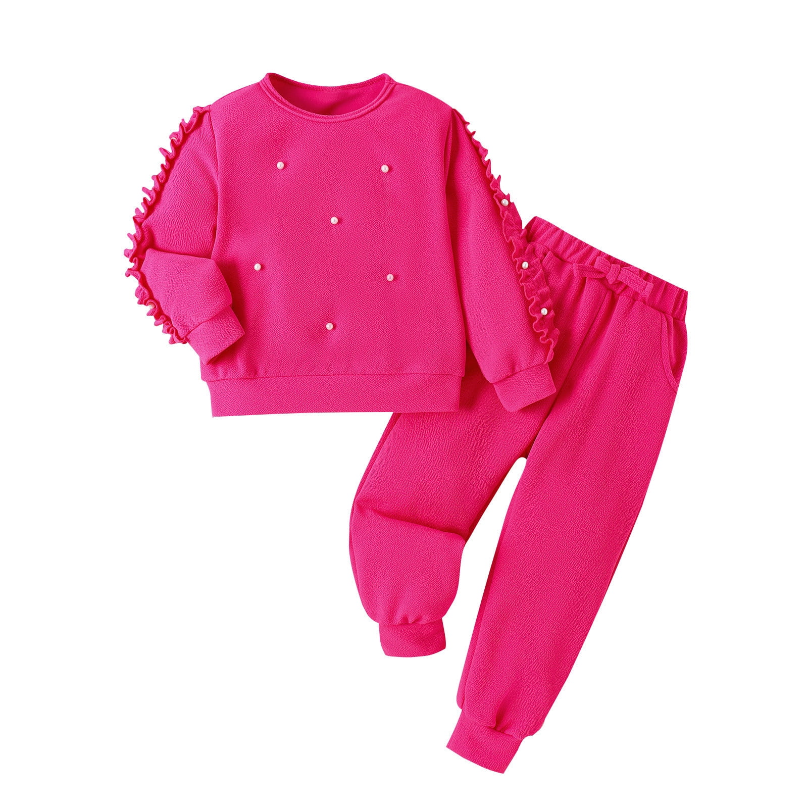 APEXFWDT Baby Girl's Long Sleeve Sweatshirt Top and Pants Set 2 Piece