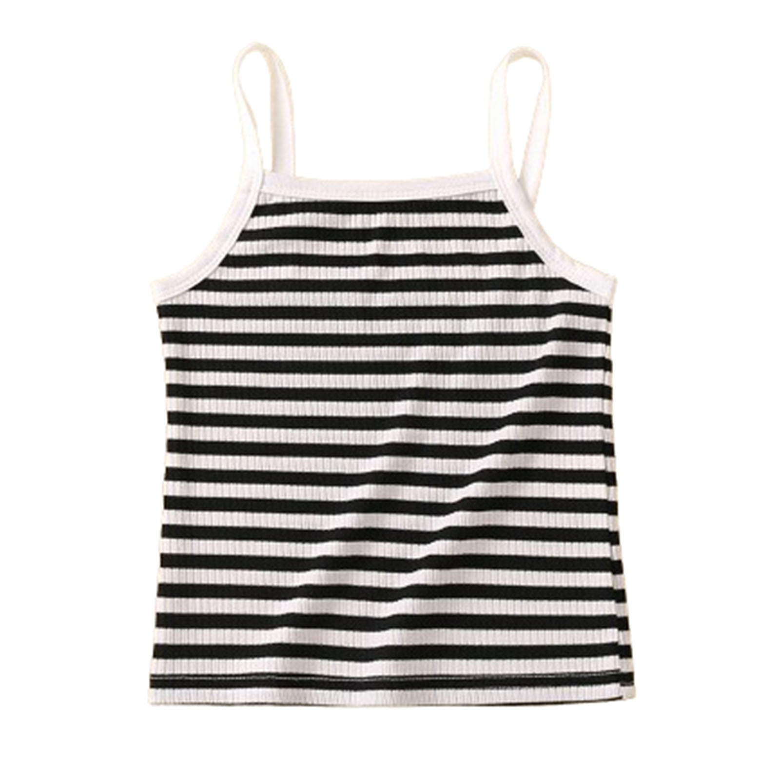 APEXFWDT Baby Girls Striped Tank Top Sleeveless Spaghetti Strap Crop