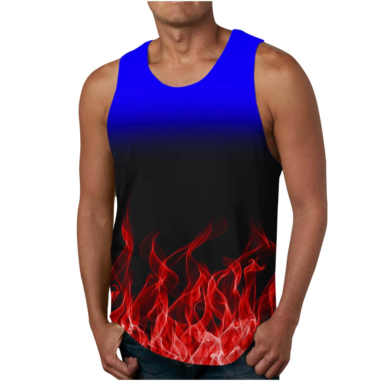 APEXFWDT Mens Graphic Tank Tops Sleeveless Workout Gym Muscle Shirts ...