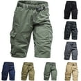 thumbnail image 1 of APEXFWDT Big and Tall Mens Outdoor Hiking Shorts Casual Lightweight Cargo Shorts Elastic Waist Multi-Pocket Work Shorts M-5XL, 1 of 6