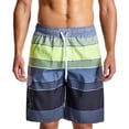thumbnail image 1 of APEXFWDT Big and Tall Mens Swim Trunks Long, 9 Inches Inseam Mens Boardshorts Bathing Suits Color Block Summer Board Shorts Swim Shorts, 1 of 7