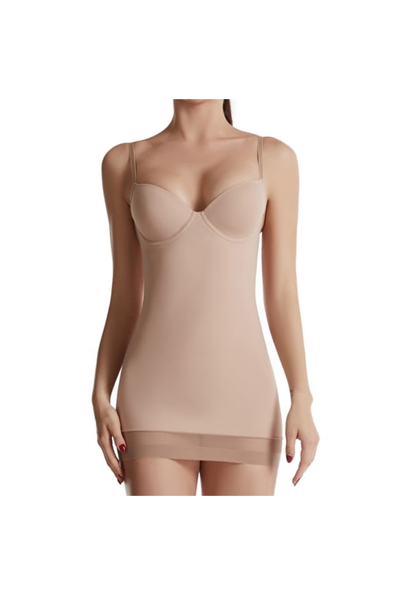 APEXFWDT Body Shaper For Women Under Dress One Piece Full Slip Tummy Control Shapewear Dress Body Shaper Seamless Lingerie