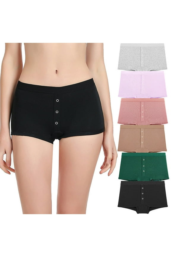 APEXFWDT Boyshort Underwear for Women Cotton Boxer Briefs Full Coverage Ladies BoyShorts Panties Women Soft Stretch Boxer Shorts