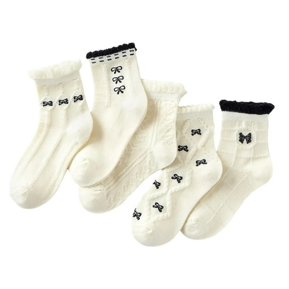 APEXFWDT 5 Pack Girls Dress Socks for Toddlers and Kids Cute Cotton Toddler Girls Ruffle Socks Summer Mesh Crew Socks 3-14Y