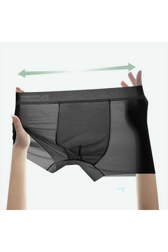 APEXFWDT Boxer Briefs for Men Ice Silk Soft Underwear Boxers for Men Cooling Breathable Boxer Briefs